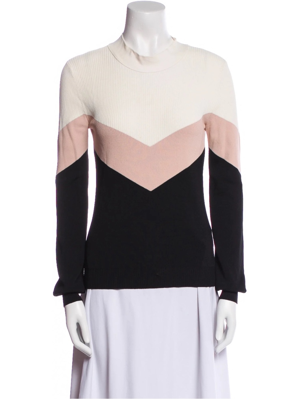 Red Valentino Chevron Stripe Sweater